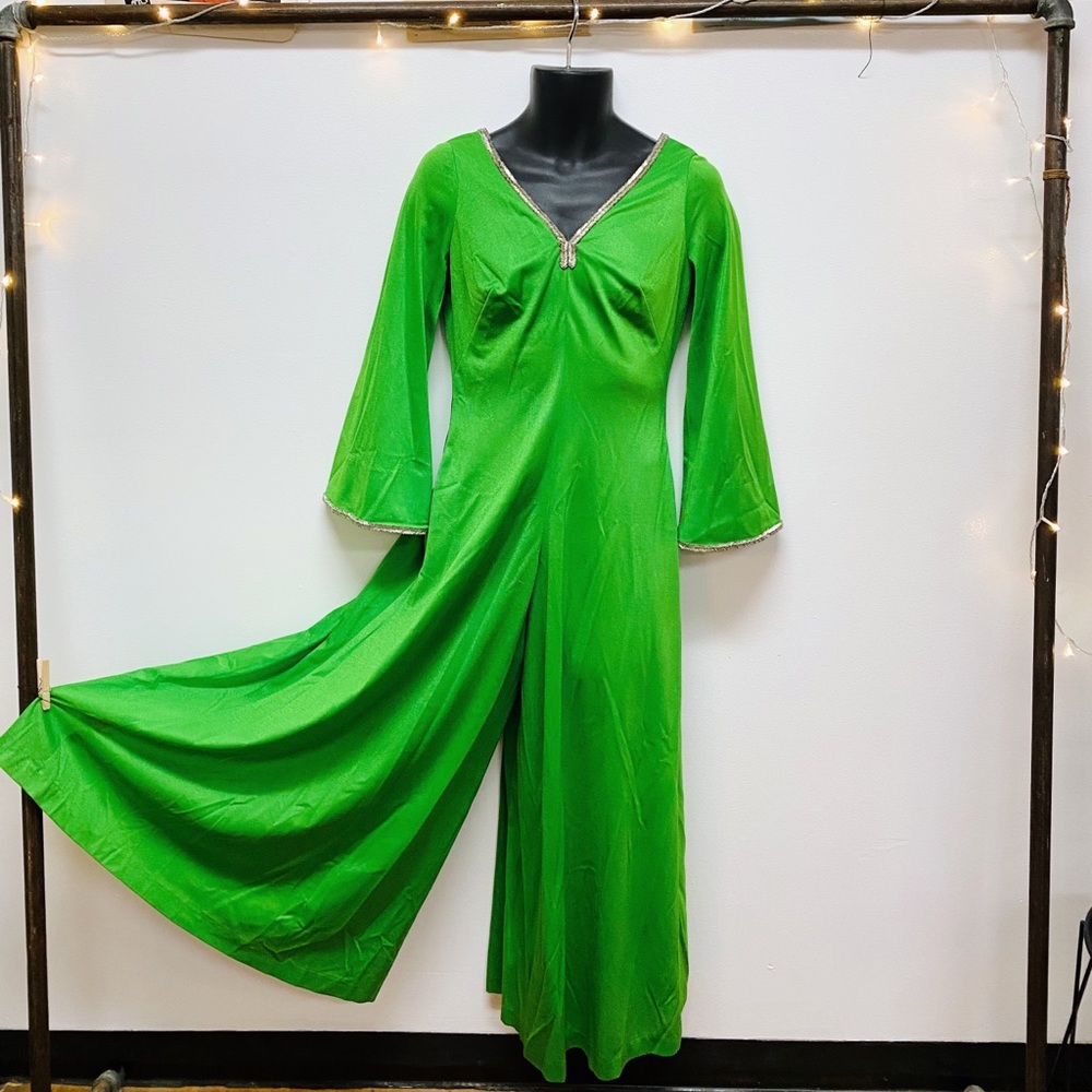 True Vintage 60’s Green Belle Bottom Jumpsuit